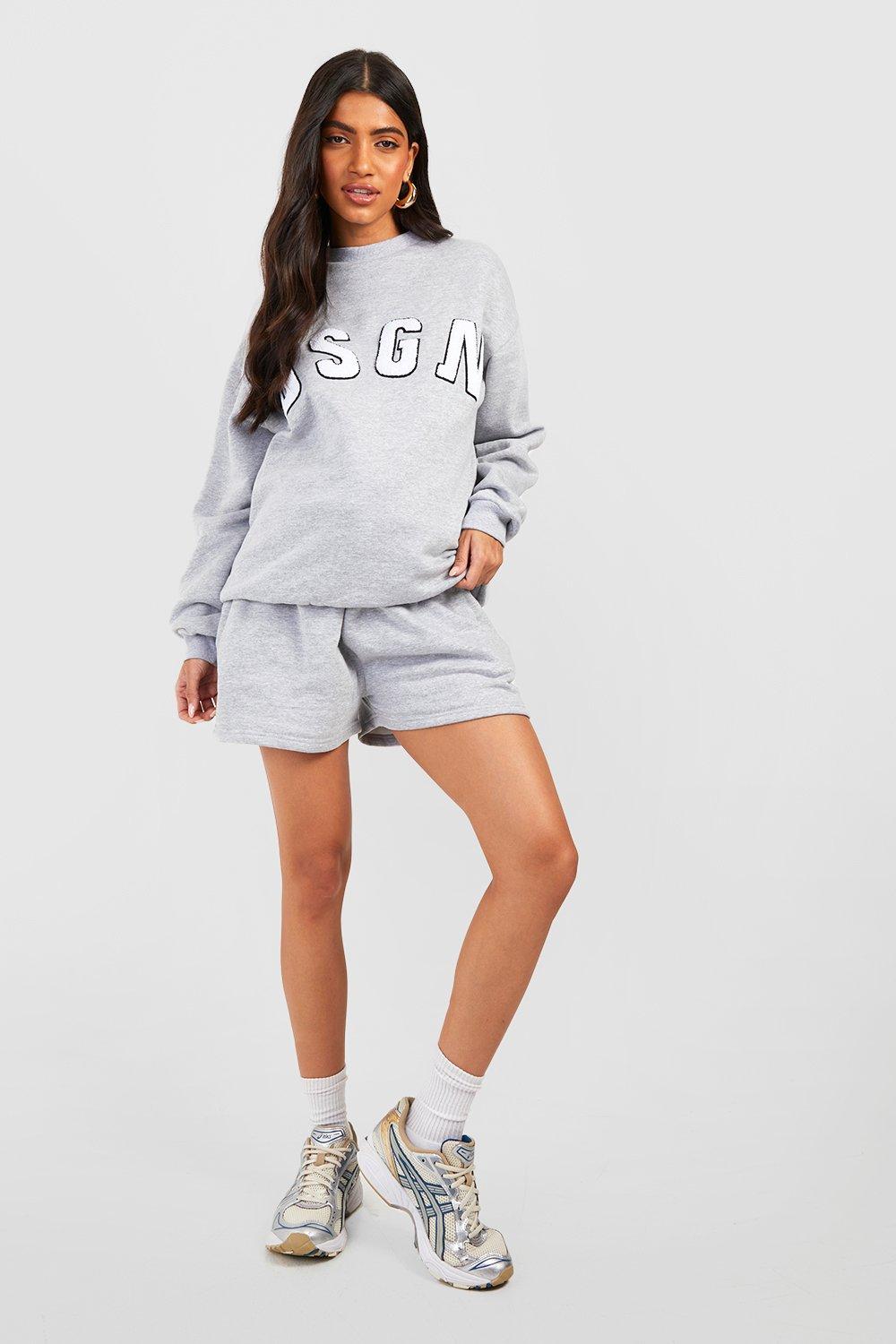 Grey 2024 sweatshirt shorts